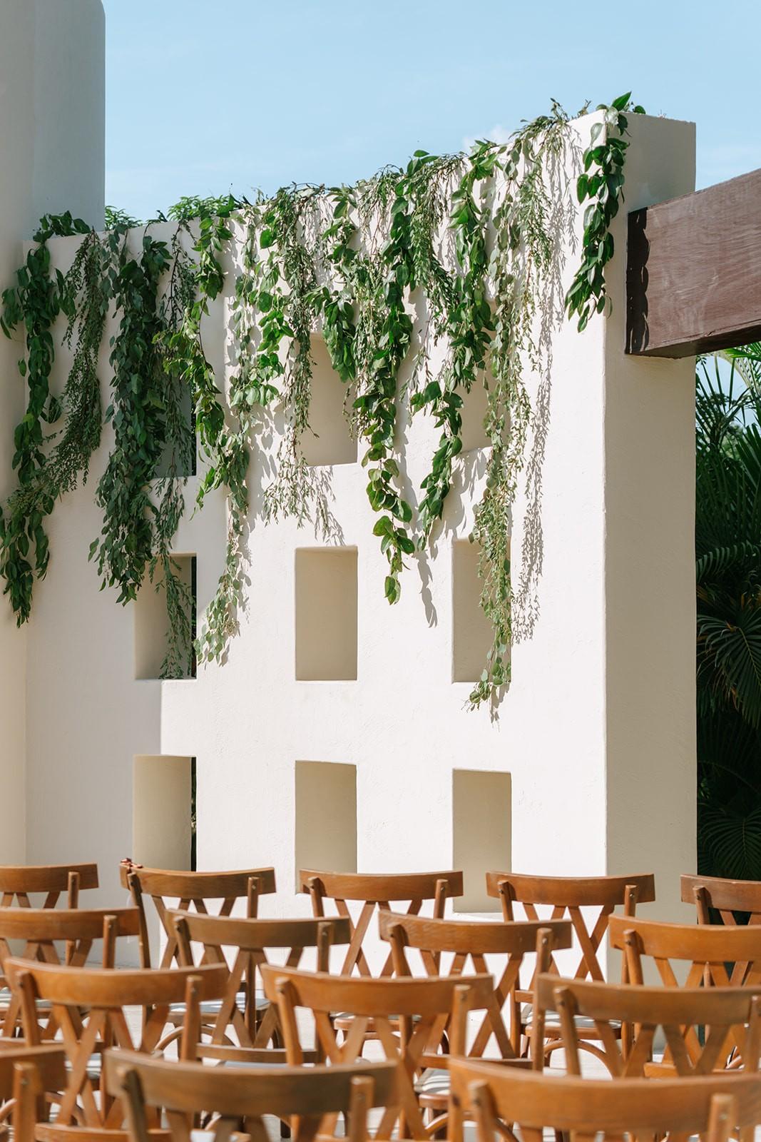 Couple in Wedding Archway